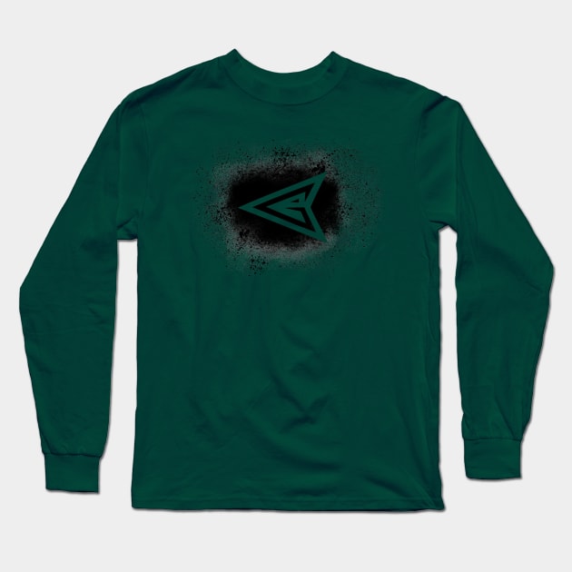 Green Arrow Splatter Logo Long Sleeve T-Shirt by LCHollywoodStar